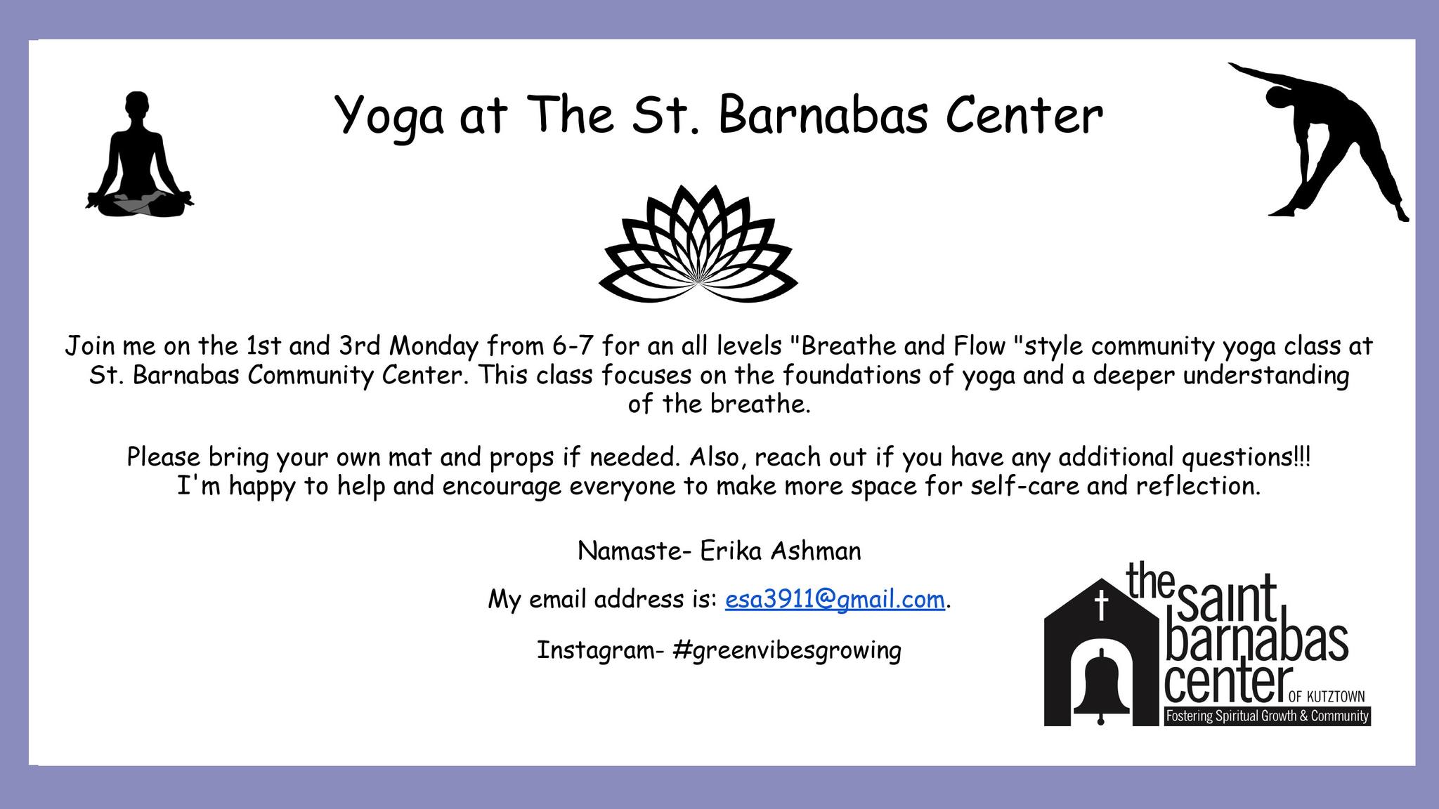 St. Barnabas - Breathe and Flow Yoga